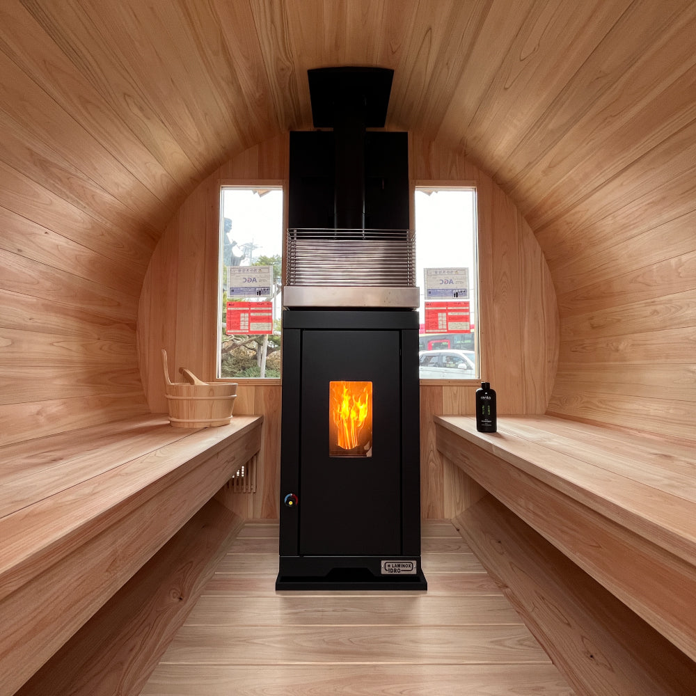 無電源ペレットサウナストーブ　ラミノックス　ヴェネレ６kW（イタリア製）