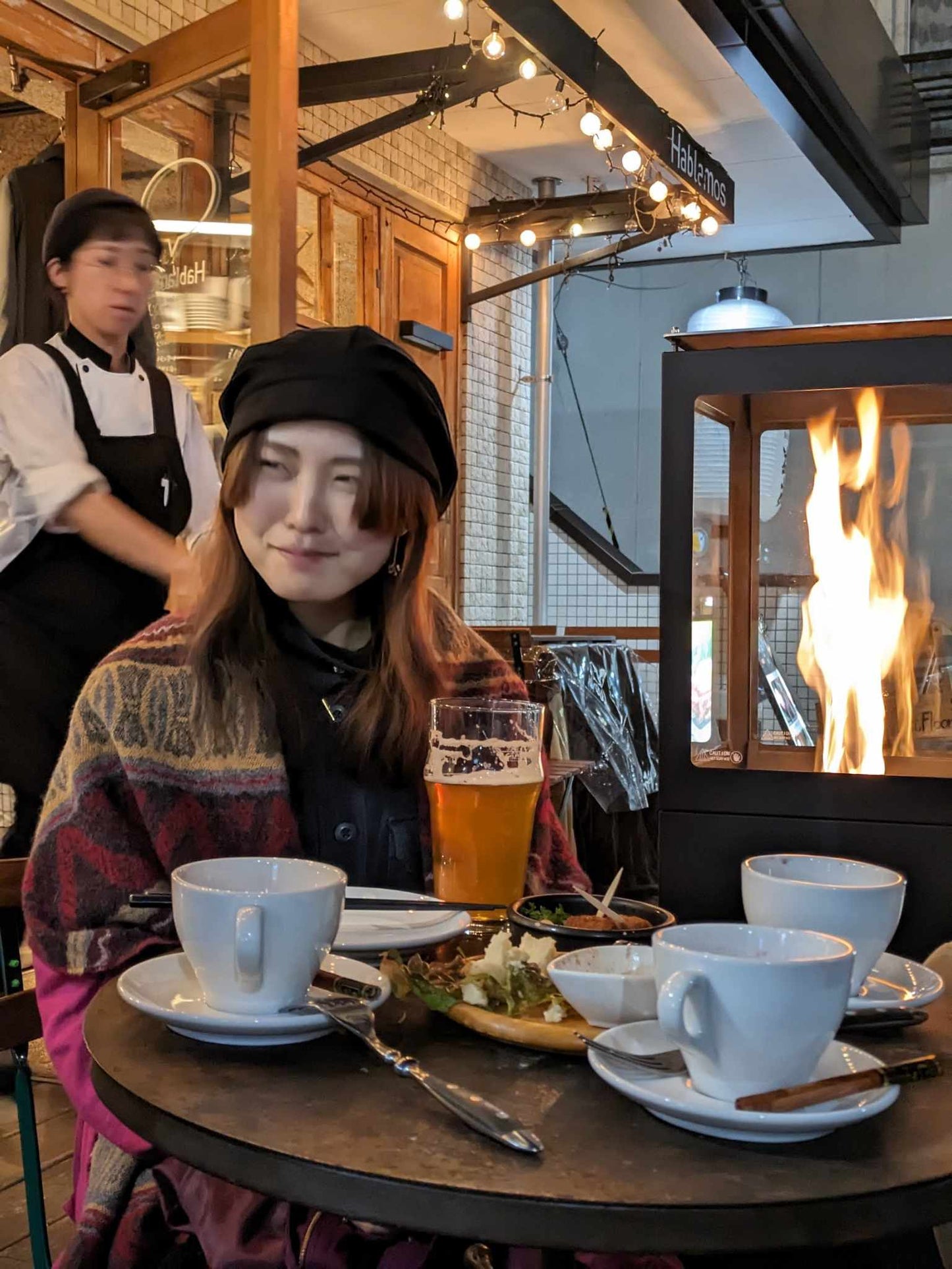 ペレットガス化燃焼パティオヒーター　"ブルーフレーム"BLUE FLAME"(４面ガラスBF5)