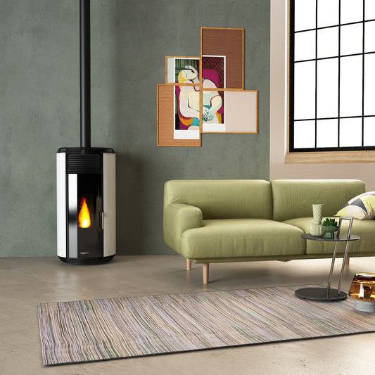 LAMINOX JESSICA NATURAL（ラミノックス　ジェッシカ　ナチュラル）無電源ペレットストーブ　9.0KW　イタリア製